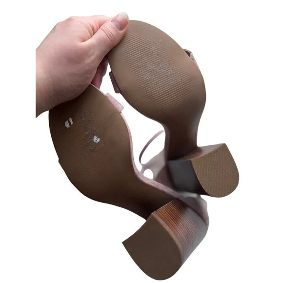 Steve Madden Frame Suede Block Heels Pink Sexy Date Night Size 8.5 Women’s - Picture 7 of 9